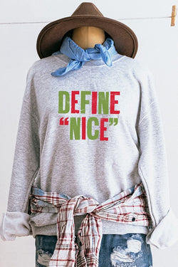 DEFINE NICE VINTAGE CHRISTMAS GRAPHIC TEE