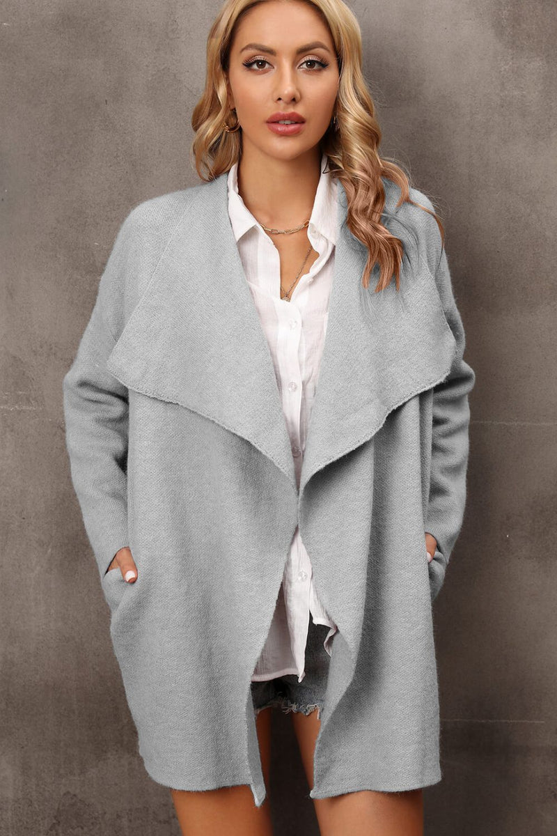 Waterfall Longline Cardigan with Pockets