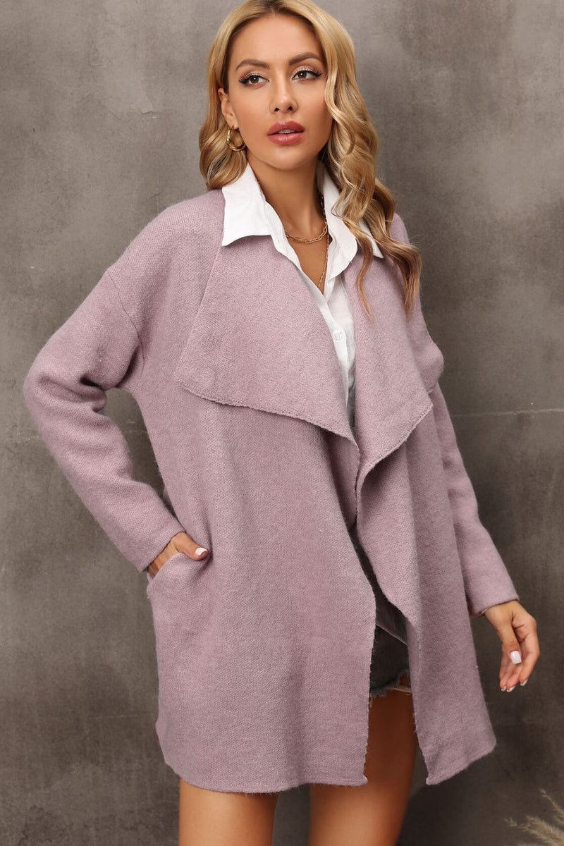 Waterfall Longline Cardigan with Pockets